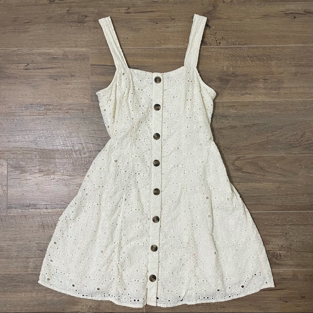 American Eagle Outfitters White Floral Dress